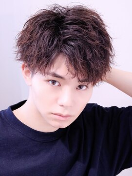 ネイビー(NAVY) マッシュ　ハーフアップバング　アップバング　ウェーブ