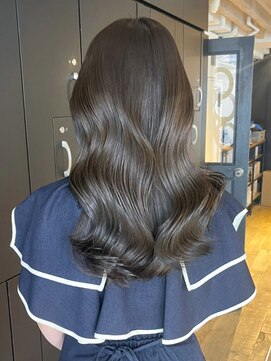 アルバム 池袋(ALBUM) くびれベージュ_外ハネボブセクションカラー_ba398572