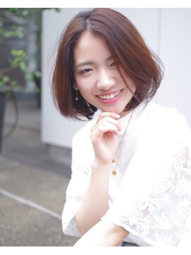 ブロンマ ヘアデザインアンドケア(blomma hair design&care) ナチュラルボブ/ステップボーンカット/結べるボブ/METEOカラー