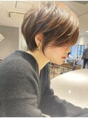 20代30代大人ガーリーショートヘアチョコレートモードショート