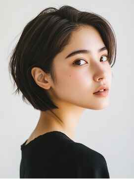 フレイムス 高崎(Frames) 20代30代40代耳掛けセンターパートショートスタイル