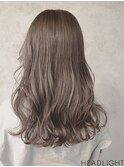 グレージュゆる巻きロングイメチェン外ハネボブ美髪ワイドバング