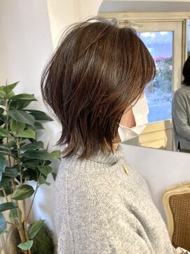 シェノン 赤羽店(CHAINON) 2025年トレンド髪型ミディアムウルフ30代40代ヘアスタイル面長