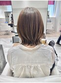 外はねボブ くびれボブ ミディアムレイヤーカット ウルフ