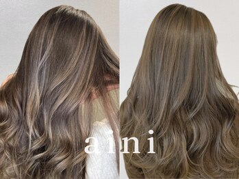 アイニ 天王寺アポロ店(aini)の写真/艶髪に上品なデザインを。インナーカラー/ハイライトでこなれ感UPしつつ髪質改善も♪【天王寺/阿倍野】