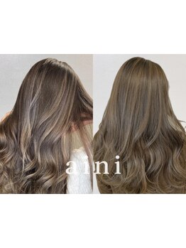 艶髪に上品なデザインを。インナーカラー/ハイライトでこなれ感UPしつつ髪質改善も♪【天王寺/阿倍野】