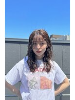 ゆるスパイラルパーマ似合わせ顔周りカット顔まわりレイヤー