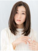 髪質改善グレージュエアストレートロングl古河30代40代