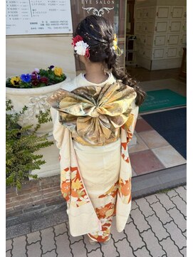 ファーレンピュアスウィート(fahren-pure-suite) 振袖メイクヘアアレンジ編み下ろし