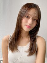 エトラ 渋谷店(etora)&nbsp;小顔 前髪 ミディアムレイヤーカット ダークアッシュ "