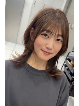 リノ 吉祥寺(Lino kichijoji) くびれミディアムウルフレイヤーハッシュカット吉祥寺