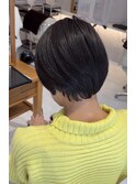 白髪ぼかし×ショートカット
