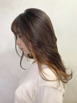 オースト ヘアー ステラ 新宿店(Aust hair Stella)&nbsp;ヌーディーグレージュ◆インナーカラー◆オレンジ【椿】