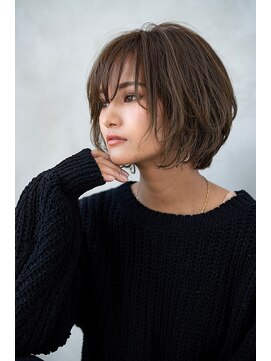 ハバナ 天神(HAVANA) 大人かわいい小顔あざとショートボブ×くしゃっとバング