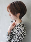 大人可愛い20代30代40代黒髪前下がりショートボブ丸みショート◎