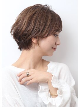 リアン(lien) 【lien.相楽顕】ニュアンスパーマのショートボブ/ココアブラウン