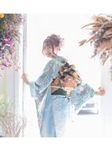 振袖ルーズアップスタイル
