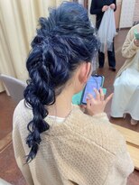 ミヤタ美容室(MIYATA) 華やかパーティ ウェディング編み下ろし 派手髪もかわいい