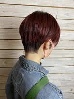 デコヘアー キートス(DECO HAIR kiitos)&nbsp;チェリーレッドのショートスタイル
