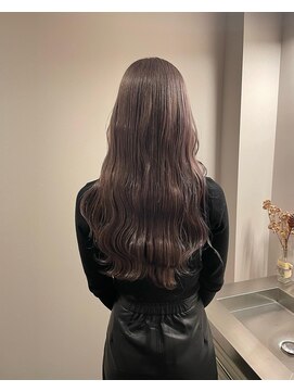 チャプター 問屋町(chapter) ケアブリーチラベンダーベージュカラー顔周りレイヤーカット韓国