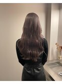 ケアブリーチラベンダーベージュカラー顔周りレイヤーカット韓国