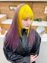 トゥコ(tuco)&nbsp;デザインカラー　2トーン　イエロー　パープルフェイスレイヤー