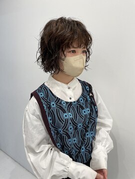 ハイブ 金沢(Hive) ショートパーマ10代20代レイヤーボブ大人ショートダークブラウン