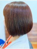 透明感♪髪質改善カラー内巻きショートボブ小顔艶感