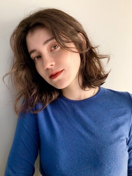 アンドレイ 表参道(andrey) [ANDREY]グレーベージュ/レイヤーロング/前髪パーマ黒髪カタログ