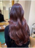 ピンクブラウン×韓国ヘア
