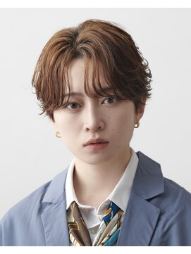 オーシャントーキョー 渋谷神南(OCEAN TOKYO) 韓国ヘアカルマパーマカルマバングセンターパート黒髪ウルフ