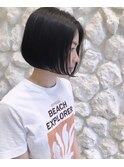 #センターパート#ボブ#黒髪ボブ#20代30代40代