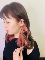 オーブ ヘアー アズール 吉祥寺店(AUBE HAIR azul) インナーカラー　抜け感ピンク