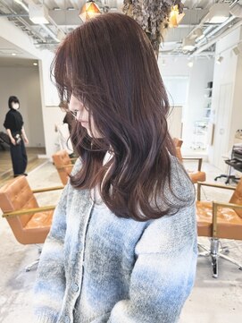 エメ 小山(Aimer) ラベンダーブラウン/ブリーチ1回/小山/学割U24/髪質改善