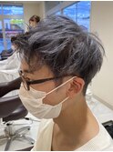 アッシュグレー アッシュ メンズカラー メンズショート ブリーチ