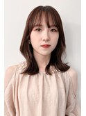 20代30代40代ひし形シルエット韓国風セミロングレイヤーカット
