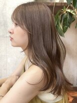 サイン 渋谷(SIGN)&nbsp;韓国ヘアーハッシュカットレイヤーカットグレージュブリーチ無し