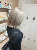 30代のデザインカラー★大人めハイライトグレージュカラー