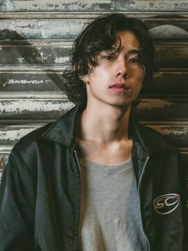 ダグラスヘア フォーシーム 三重 四日市(Douglas hair FOUR SEAM) 【スパイラルパーマ】濡髪センターパートウルフカット