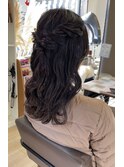 ハーフアップ×ヘアアレンジ×結婚式ヘア