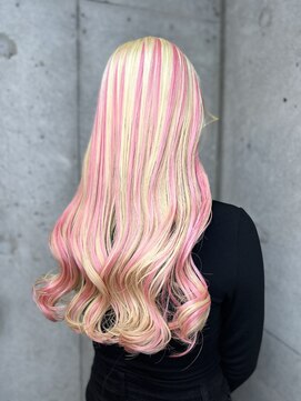 ガナンシア 横浜本店(ganancia) ピンクハイライト＋ブロンド