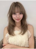 韓国へア似合わせレイヤーカット前髪顔周りカット大人かわいい
