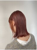 インナーオレンジ×艶髪ピンクブラウン
