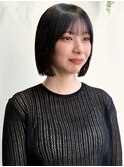 切りっぱなしでも重くならない透け感ボブ10代20代30代