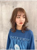 レイヤーカット/ウェットヘア/オリーブベージュ[上大岡]