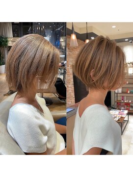 バンプ ギンザ(BUMP GINZA) 30代40代50代絶壁解消ひし形小顔前下がりショートボブ ER