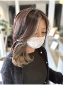 シルキーグレージュのフェイスフレーミングスタイル☆