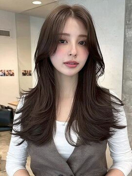 エリス 四条烏丸店(ELIS) デザインカラー/レイヤーカット/ウェットヘア/オリーブベージュ