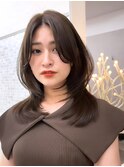 前髪/顔まわり小顔/大人レイヤー/レイヤーカット/丸顔/面長/銀座