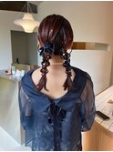 twinで編みおろし